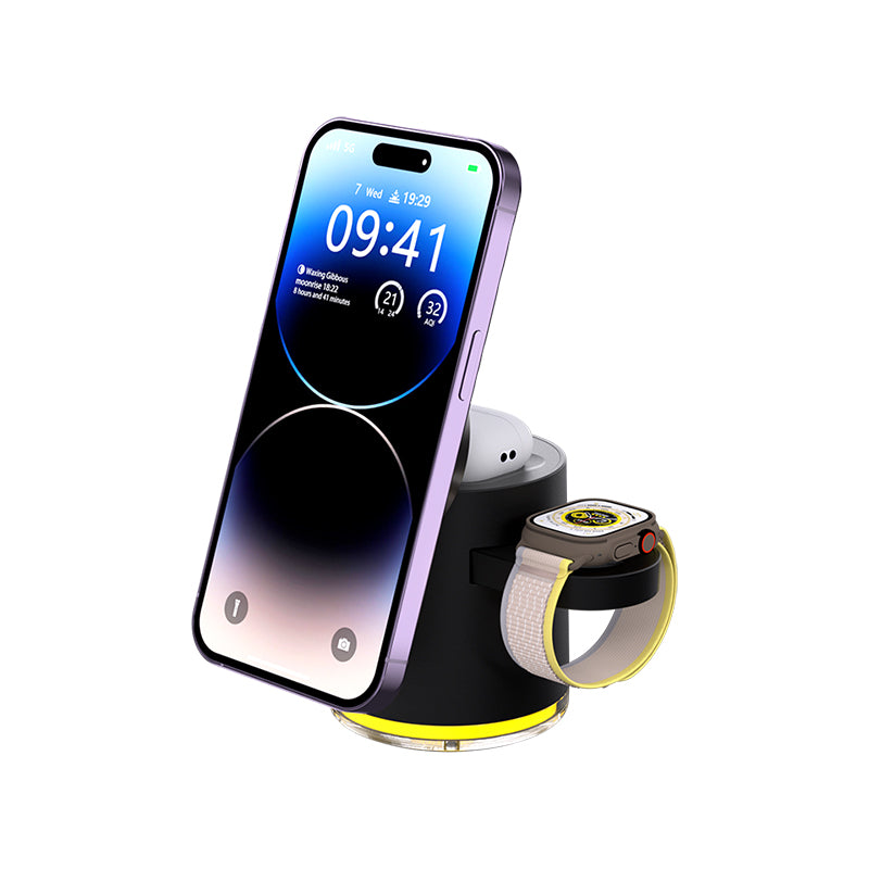 Caricabatterie wireless magnetico pieghevole 4 in 1 Aolon x EYD - Aolon